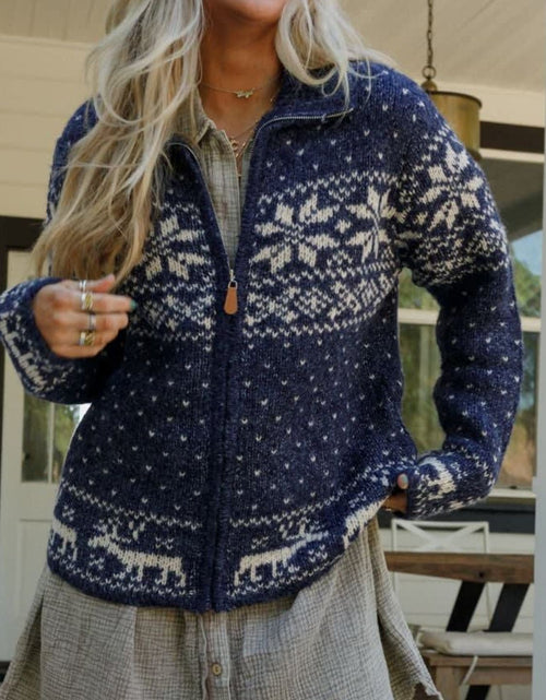 Load image into Gallery viewer, Zip Up Long Sleeve Cardigan
