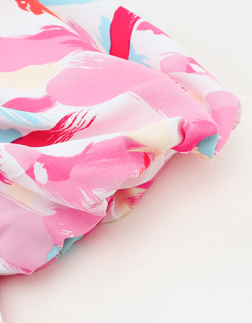 Load image into Gallery viewer, Printed Square Neck Tied Smocked Dress
