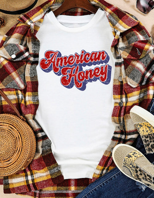 Load image into Gallery viewer, American HONEY Cuffed Tee
