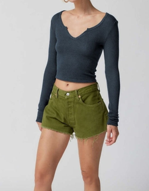 Load image into Gallery viewer, Notched Long Sleeve T-Shirt
