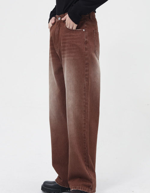 Load image into Gallery viewer, Wide Straight Jeans with Pockets
