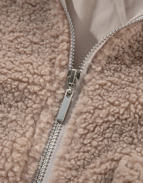 Load image into Gallery viewer, Zip Up Long Sleeve Plush Jacket
