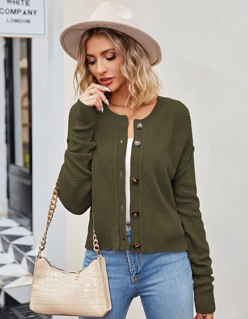 Load image into Gallery viewer, Button Down Exposed Seam Cardigan
