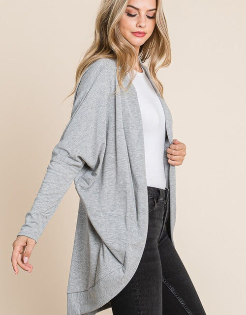 Load image into Gallery viewer, BOMBOM Open Front Long Sleeve Cocoon Cardigan
