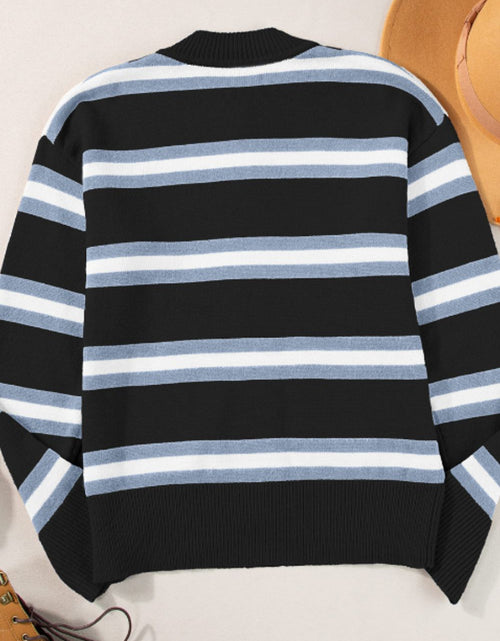 Load image into Gallery viewer, Striped Button Down Long Sleeve Cardigan
