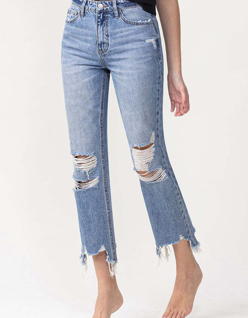Load image into Gallery viewer, Lovervet High Rise Distressed Straight Jeans
