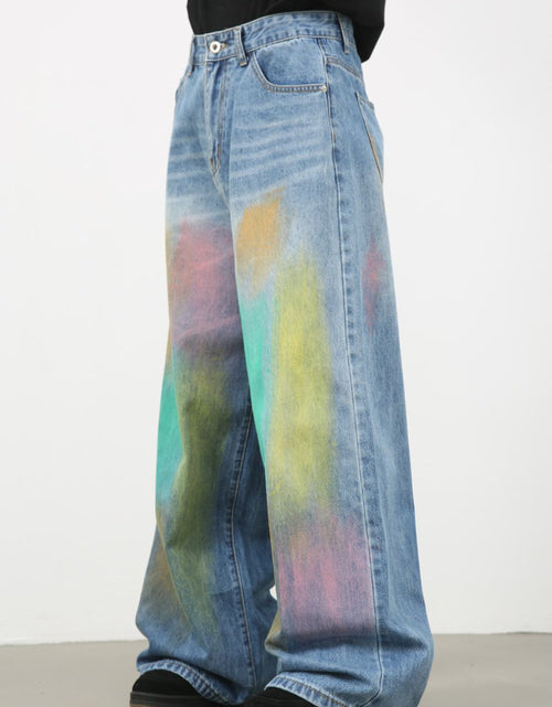 Load image into Gallery viewer, Men's Contrast Wide Leg Jeans
