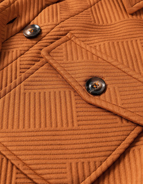 Load image into Gallery viewer, Textured Button Down Collared Neck Coat
