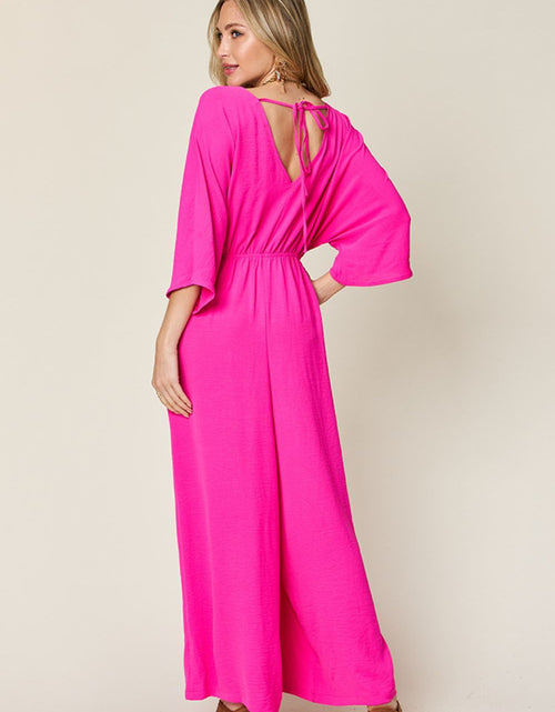 Load image into Gallery viewer, Double Take Full Size Surplice Wide Leg Jumpsuit with Pockets
