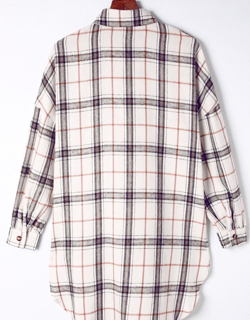 Load image into Gallery viewer, Plaid Button Up Long Sleeve Shacket
