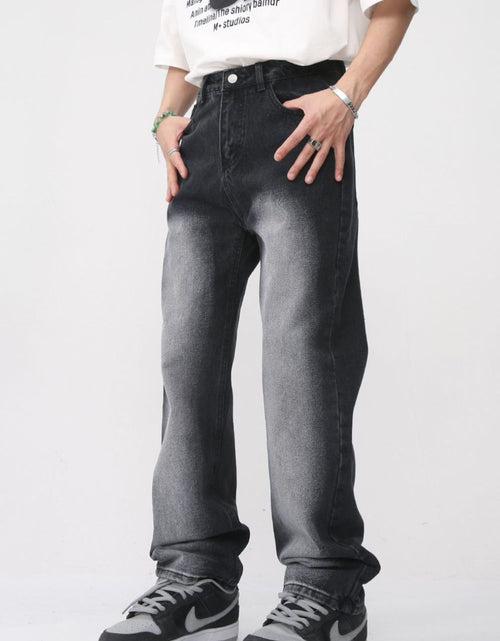 Load image into Gallery viewer, Men's Washed Straight Leg Jeans

