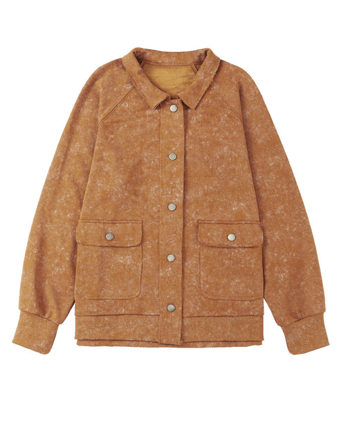 Load image into Gallery viewer, Snap Down Flap Pocket Long Sleeve Shacket
