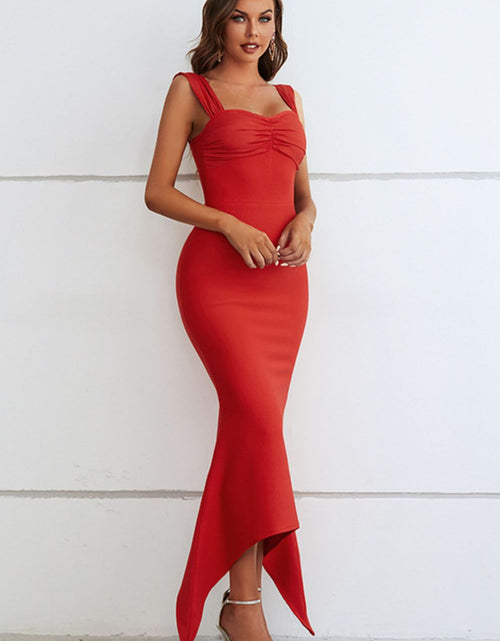 Load image into Gallery viewer, Ruched Sweetheart Neck Hem Detail Dress by Faz
