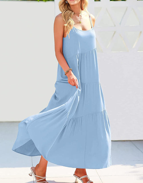Load image into Gallery viewer, Full Size Ruched Tiered Spaghetti Strap Dress
