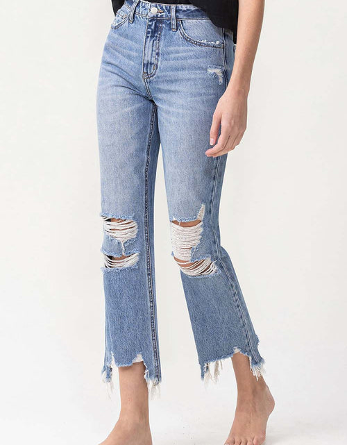 Load image into Gallery viewer, Lovervet High Rise Distressed Straight Jeans
