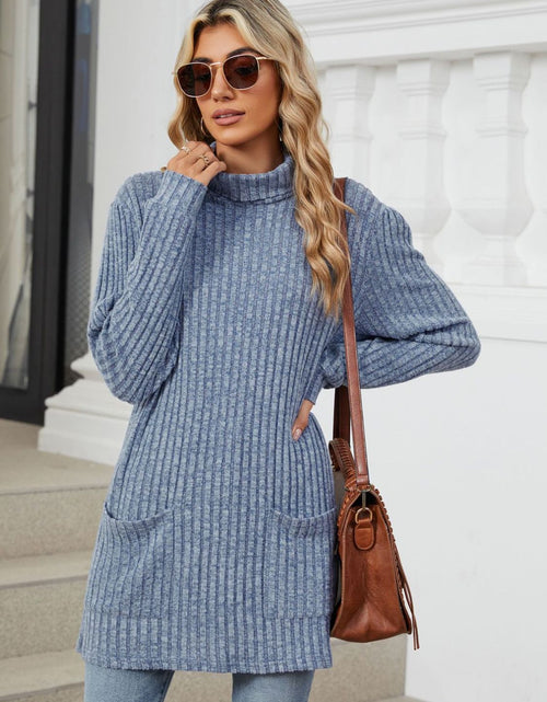 Load image into Gallery viewer, Ribbed Mock Neck Long Sleeve T-Shirt

