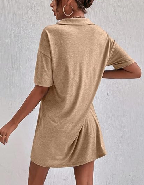 Load image into Gallery viewer, Johnny Collar Short Sleeve Polo Dress
