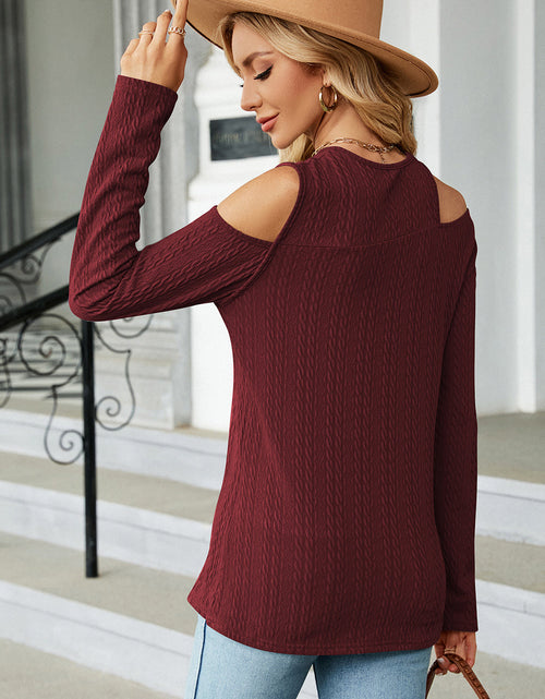 Load image into Gallery viewer, Round Neck Cold Shoulder T-Shirt
