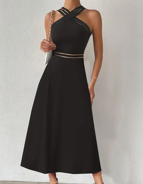 Load image into Gallery viewer, Crisscross Sleeveless Midi Dress
