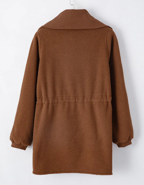 Load image into Gallery viewer, Drawstring Half Zip Long Sleeve Sweatshirt
