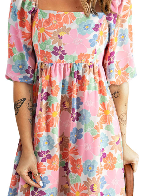 Load image into Gallery viewer, Printed Half Sleeve Mini Dress
