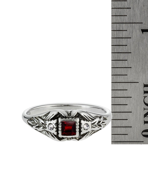 Load image into Gallery viewer, Vintage 1980's Ring Austrian Crystal 18k Antique YellwoWhite Gold Electroplated Made in the USA by PVD Vintage Jewelry
