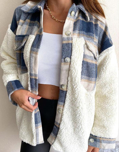 Load image into Gallery viewer, Fuzzy Button Up Long Sleeve Jacket
