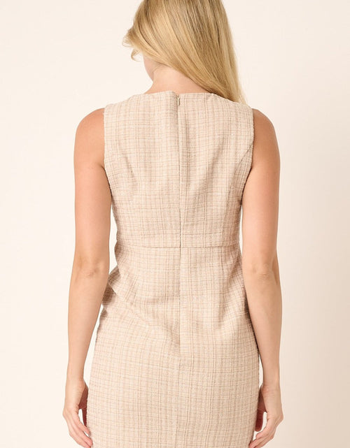 Load image into Gallery viewer, Mittoshop Tweed Sleeveless Mini Dress
