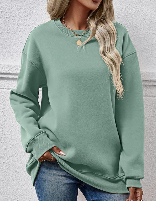 Load image into Gallery viewer, Round Neck Long Sleeve Sweatshirt

