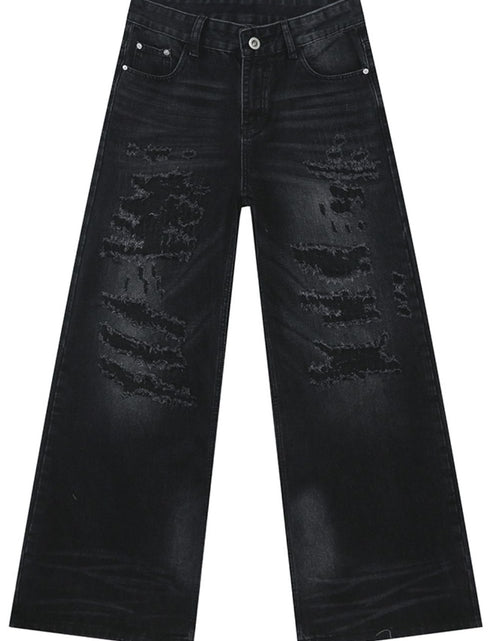 Load image into Gallery viewer, Distressed Wide Leg Jeans
