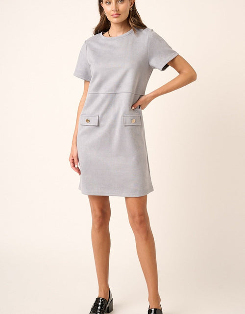 Load image into Gallery viewer, Mittoshop Suede Short Sleeve Mini Dress
