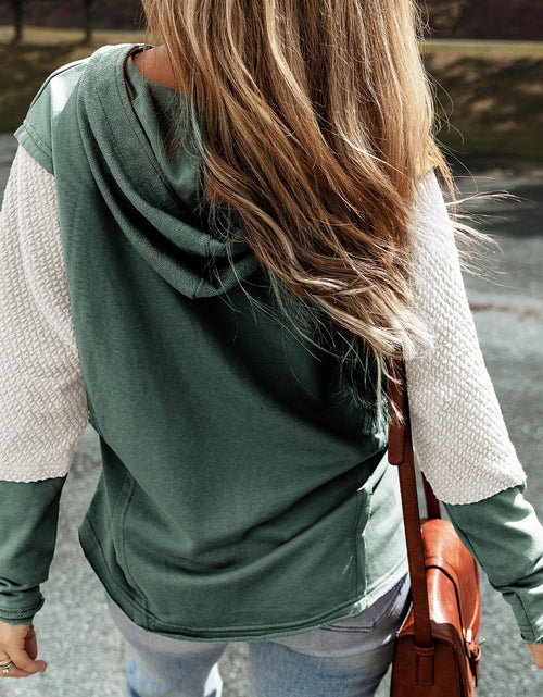 Load image into Gallery viewer, Color Block Dropped Shoulder Hoodie
