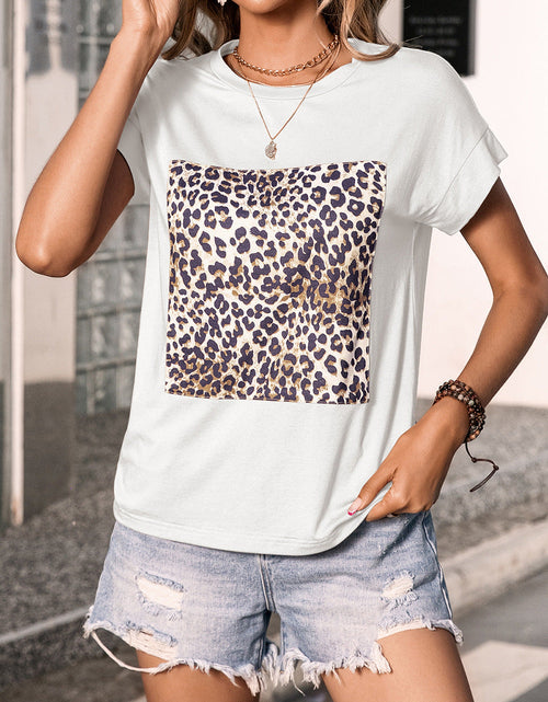 Load image into Gallery viewer, Ivy Lane Leopard Graphic Round Neck Tee
