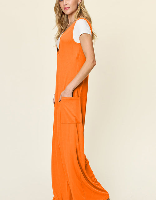 Load image into Gallery viewer, Double Take Full Size Sleeveless Wide Leg Jumpsuit with Pockets
