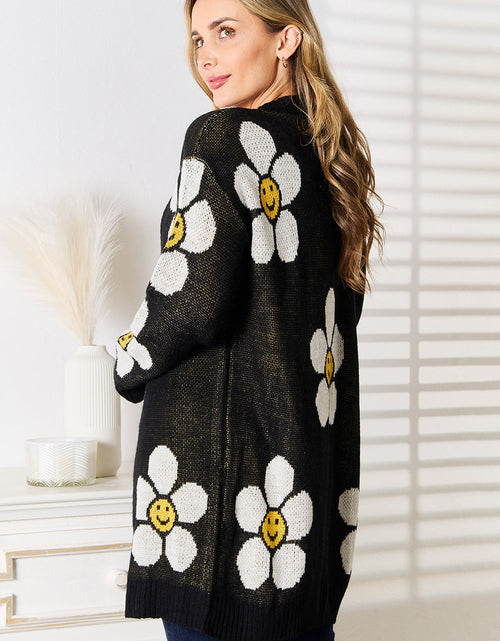 Load image into Gallery viewer, Perfee Floral Button Down Longline Cardigan

