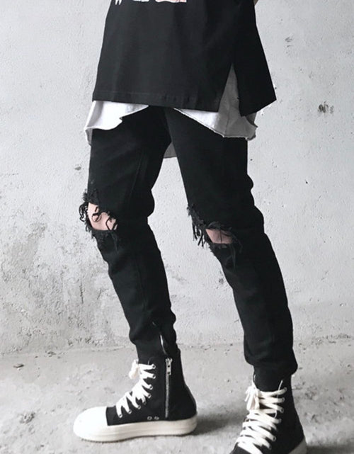 Load image into Gallery viewer, Men's Distressed Skinny Jeans
