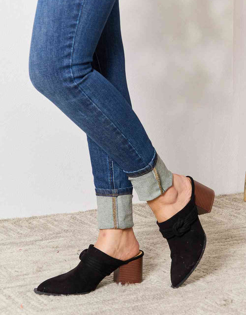 Load image into Gallery viewer, East Lion Corp Pointed-Toe Braided Trim Mules
