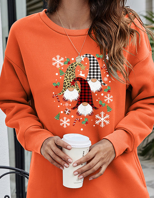 Load image into Gallery viewer, Graphic Round Neck Dropped Shoulder Sweatshirt
