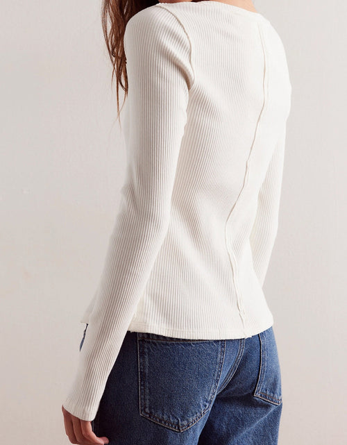 Load image into Gallery viewer, Button Up Round Neck Long Sleeve Cardigan
