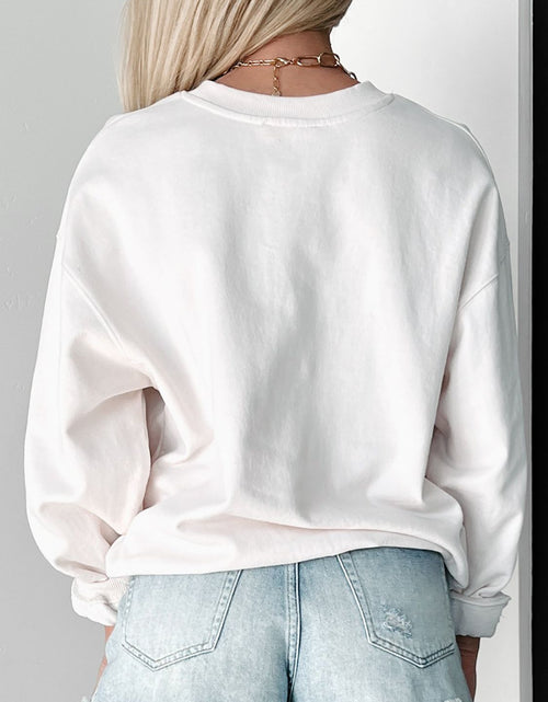 Load image into Gallery viewer, LUCKY Graphic Round Neck Long Sleeve Sweatshirt
