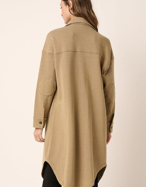 Load image into Gallery viewer, Mittoshop Acid Wash French Terry Longline Shacket
