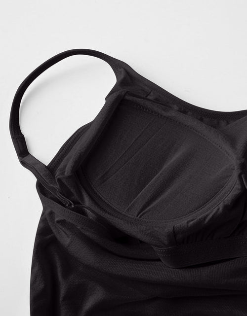 Load image into Gallery viewer, Round Neck Spaghetti Strap Cami Dress with Bra
