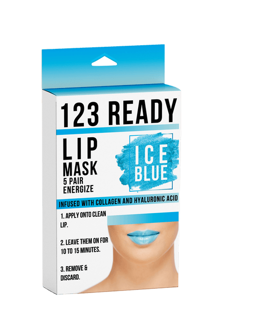 Load image into Gallery viewer, 123 Ready ICE BLUE ENERGIZE GEL LIP PATCHES 5PC by ZAQ Skin &amp; Body
