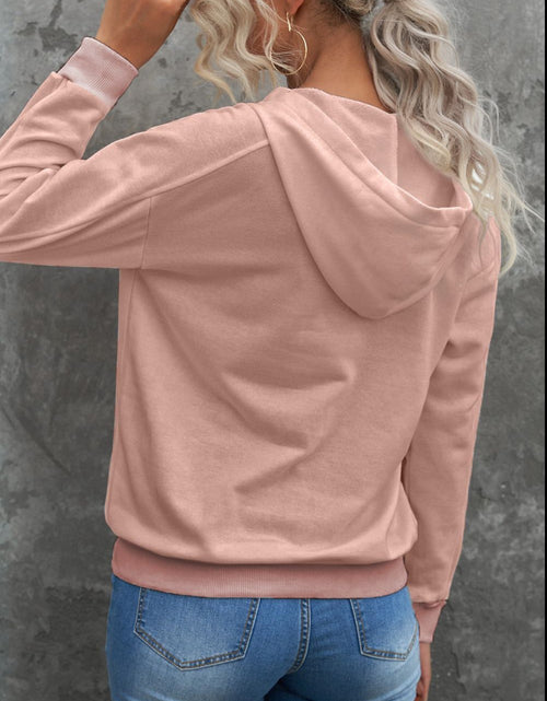 Load image into Gallery viewer, Lace Up Long Sleeve Hoodie
