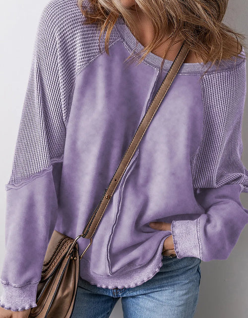 Load image into Gallery viewer, Exposed Seam Long Sleeve Sweatshirt
