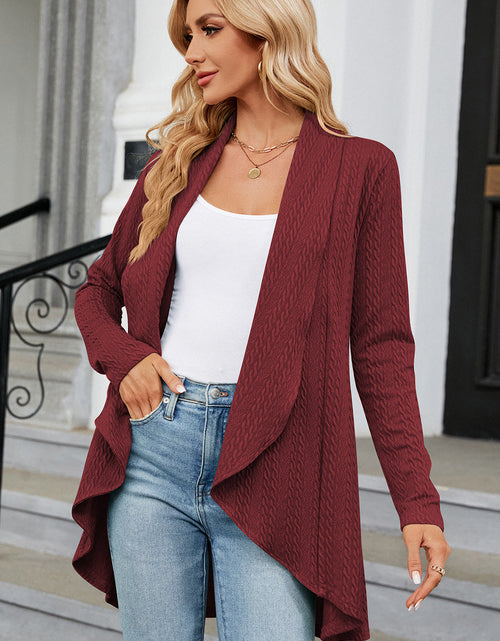 Load image into Gallery viewer, Open Front Long Sleeve Cardigan
