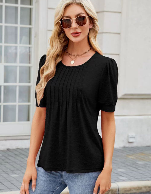 Load image into Gallery viewer, Round Neck Short Sleeve T-Shirt
