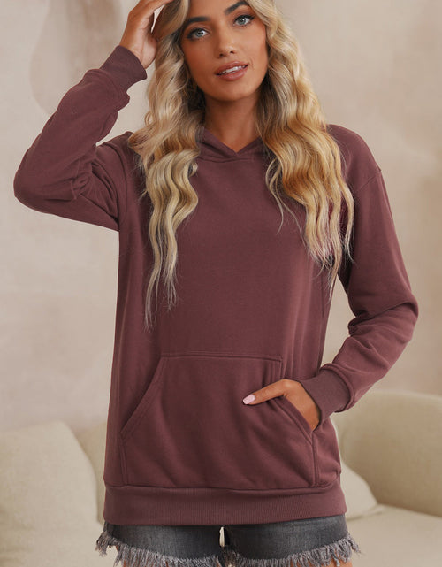 Load image into Gallery viewer, Dropped Shoulder Kangaroo Pocket Hoodie

