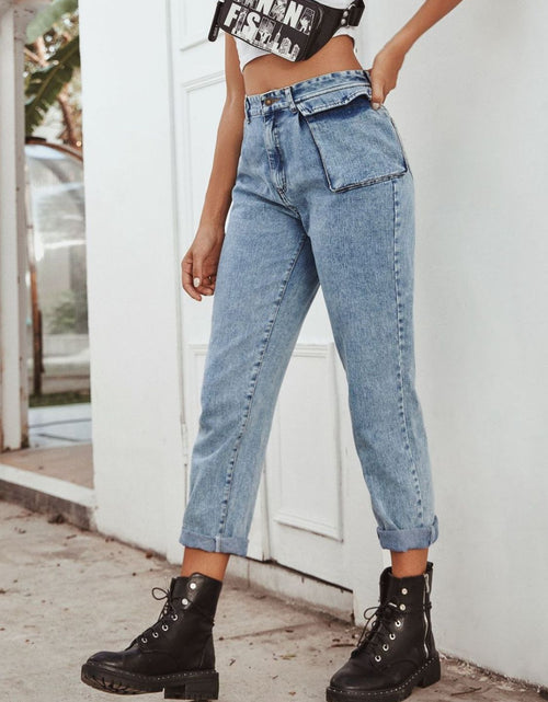 Load image into Gallery viewer, High Waist Straight Leg Jeans
