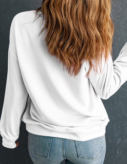 Load image into Gallery viewer, I'M BACK Round Neck Dropped Shoulder Sweatshirt
